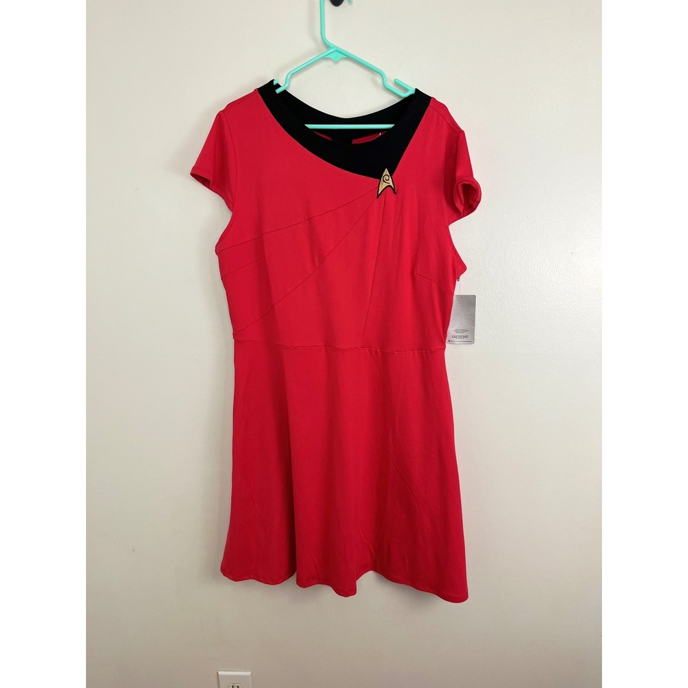 NWT Her Universe Star Trek Cosplay Skater Dress 3X Red Engineering Operations - Picture 2 of 7